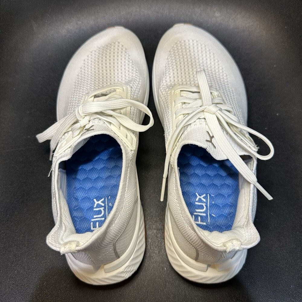 Flux Womens's White Low Top Lace-Up Athletic Sneakers w/ Rubber Outsole US 9 - Picture 7 of 11